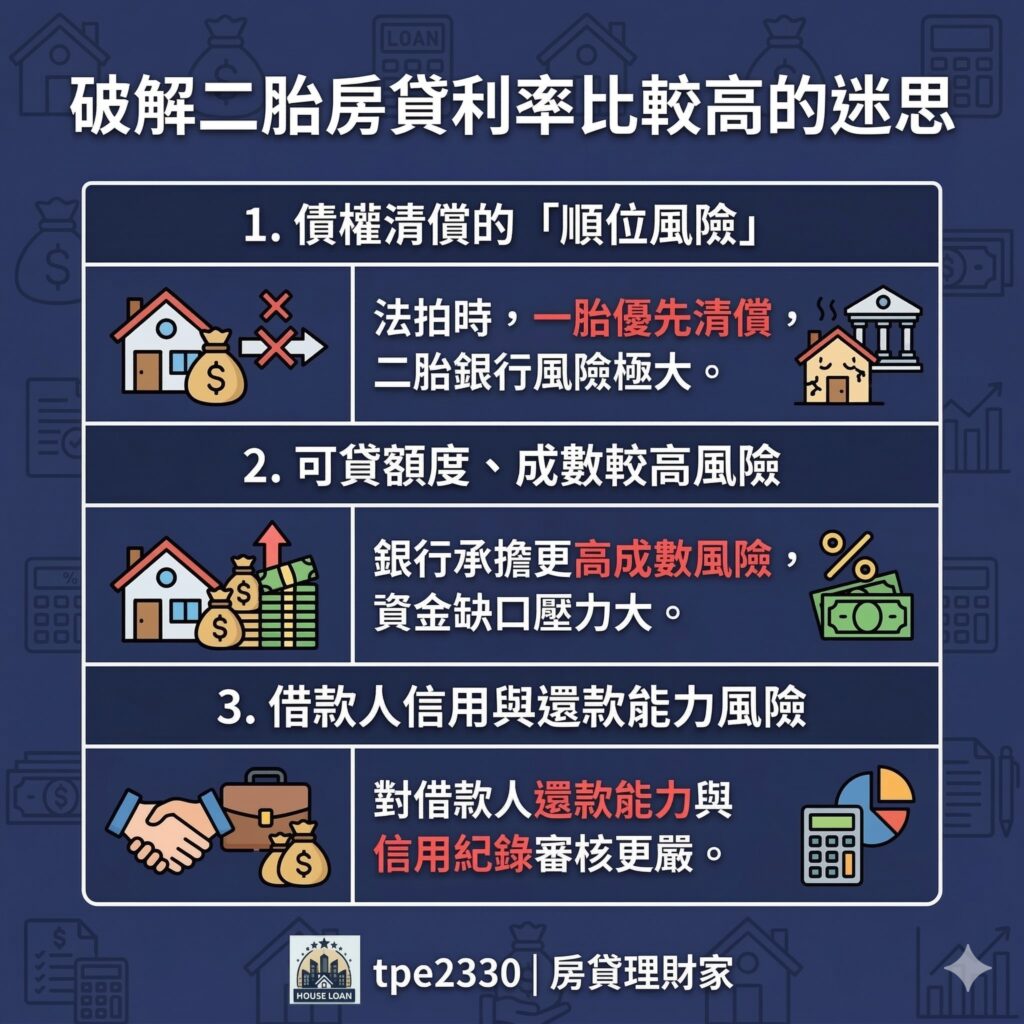 破解二胎房貸利率比較高的迷思