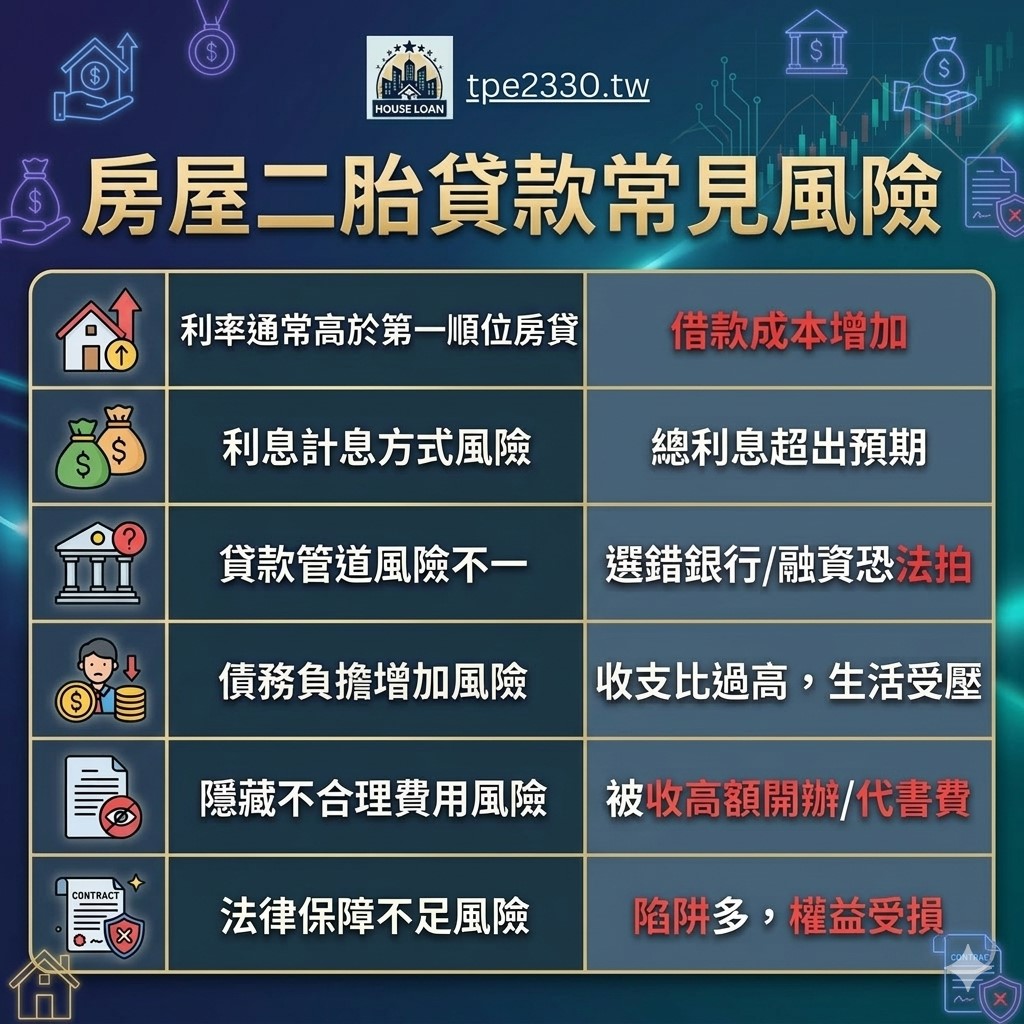 常見房屋二胎貸款風險